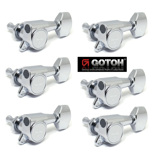 Meccaniche chitarra elettrica GOTOH SG381 C07 L6 - cromate - 6 in linea