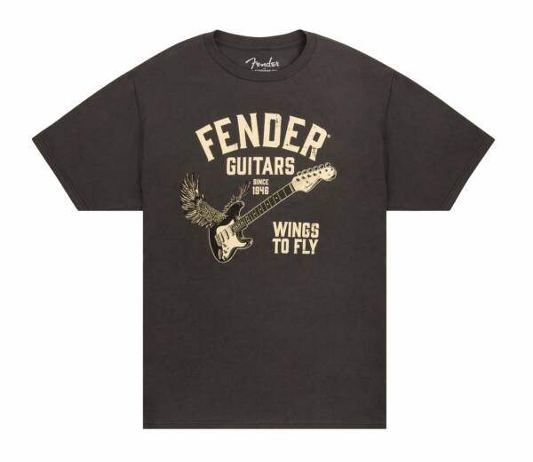 Fender Wings To Fly T-Shirt, Vintage Black